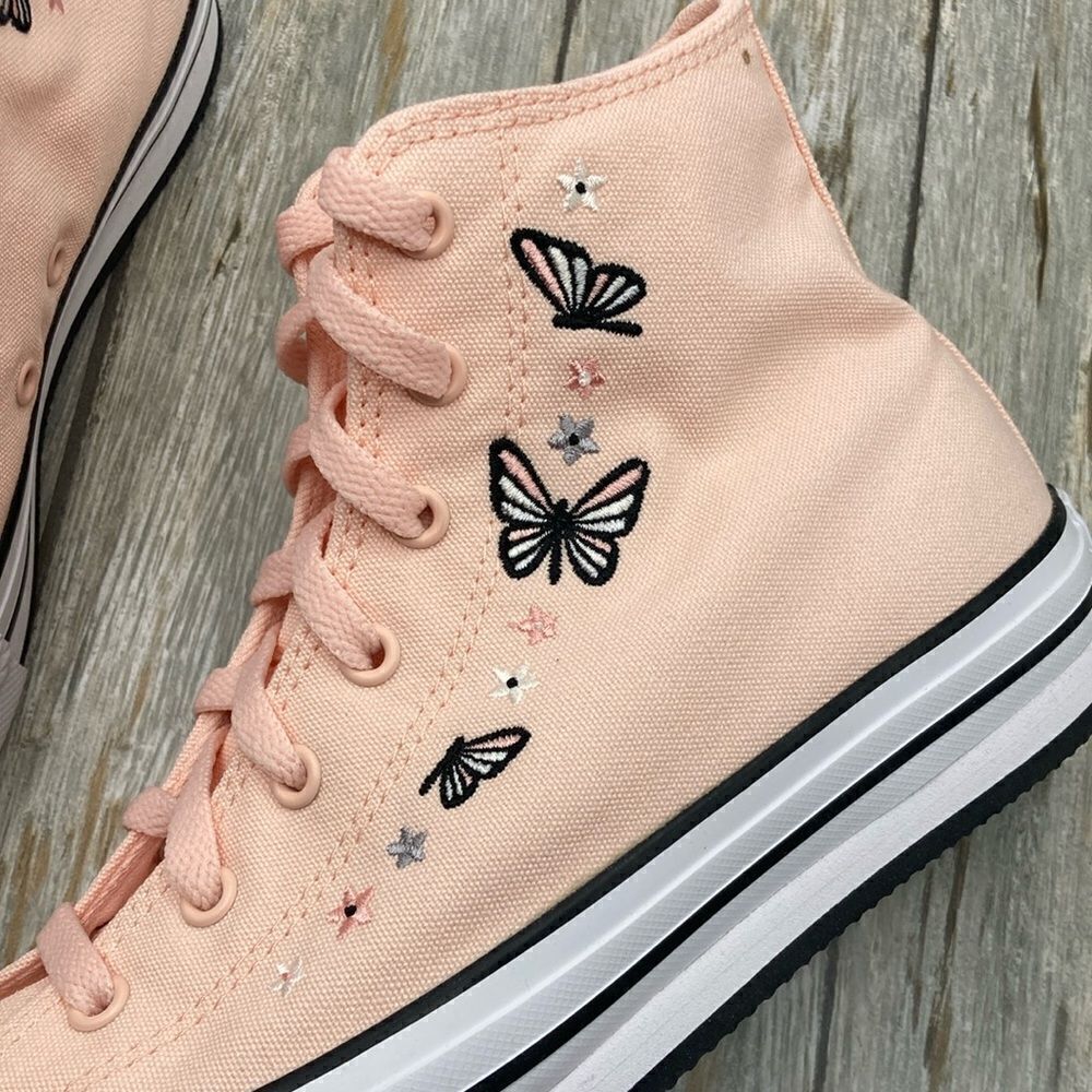 Converse Chuck Taylor All Star Butterflies Hightop Sneaker Shoes Size 7.5